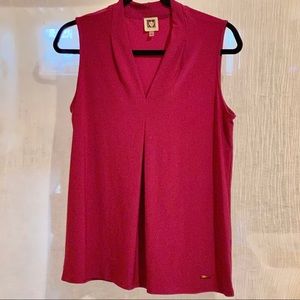 Anne Klein Sleeveless V-neck Top